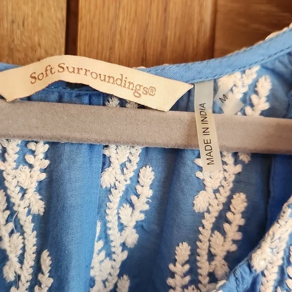🎉Soft Surroundings Embroidered Dress - size M - Picture 4 of 8